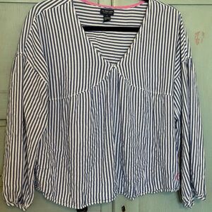 U.S. Polo Assn. Navy and White Striped‎ Blouse